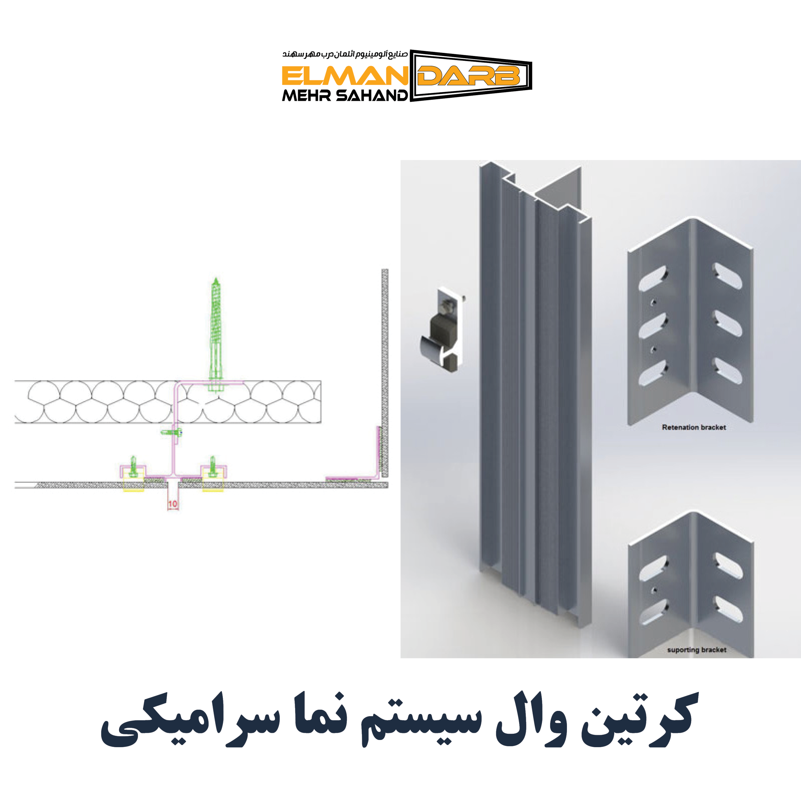 كرتين وال سیستم نما سرامیکی - تصویر 2
